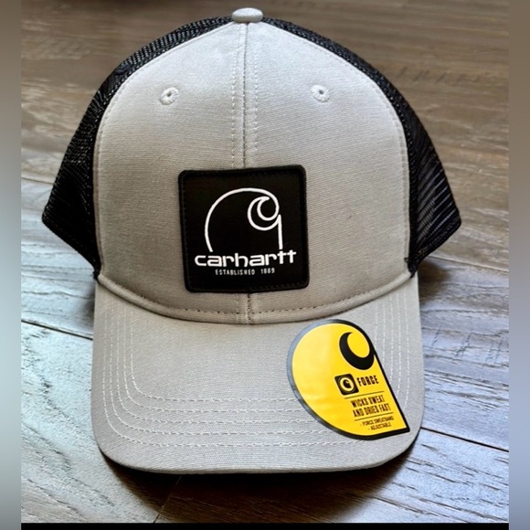Carhartt Force Sweatband, snap back,canvas/mesh ball cap, C patch logo,dry fast - Picture 1 of 9